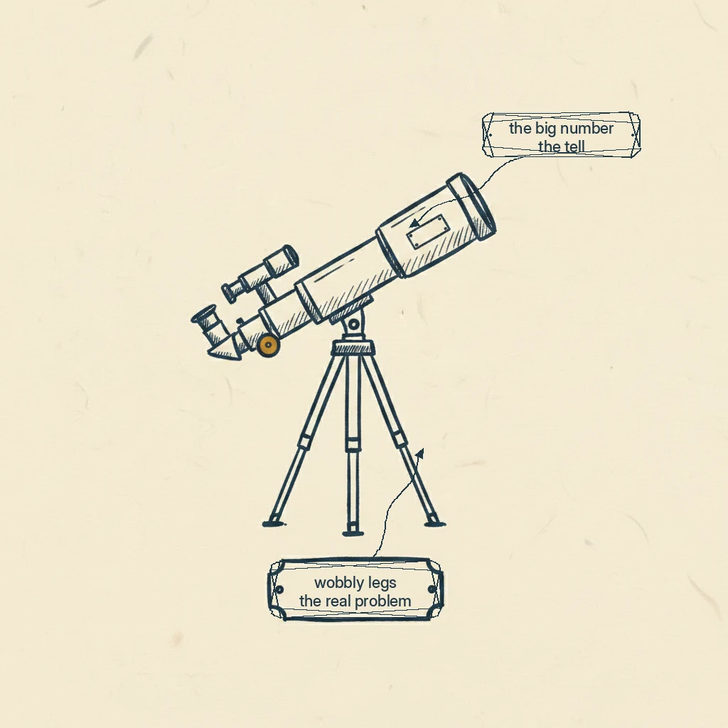 what makes a cheap telescope end up in the closet: the giant magnification number on the box and the shaky tripod
